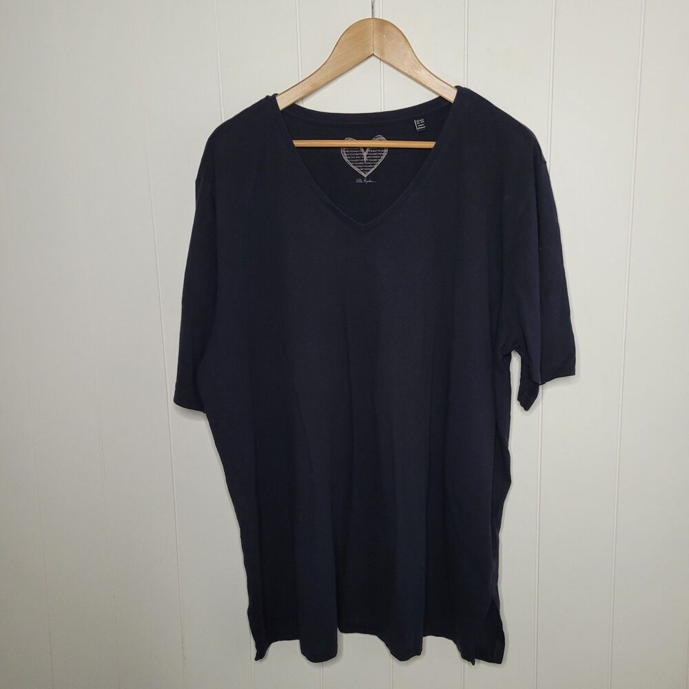 Ulla Popken Top Womens Plus Size 16/18 Blue Classic Knit Tshirt Minimalist